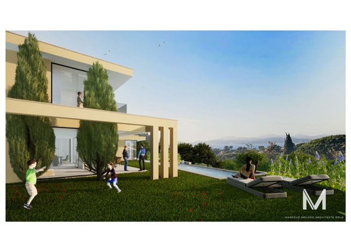 Terrain à vendre de 1 463 m² avec vue mer et permis de construire accepté, situé dans un domaine privé aux issambres (1)